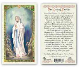 hC9-457e Our Lady of Lourdes Holy Cards