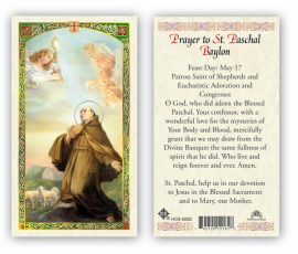 hC9-500e St. Paschal Holy Cards