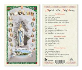 hc9-056e Mysteries of the Rosary Holy Cards