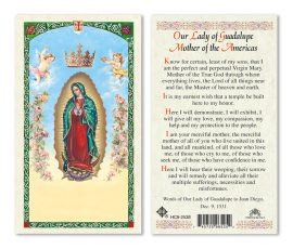 hc9-253e Our Lady of Guadalupe Holy Cards