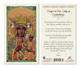 hc9-405e Our Lady of Czestochowa Holy Cards