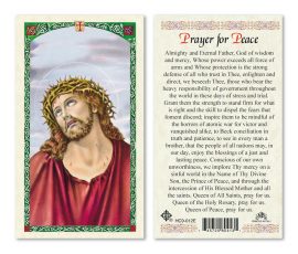 Prayer for Peace Holy Cards