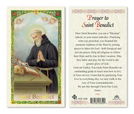 hc9-163e St. Benedict Holy Cards