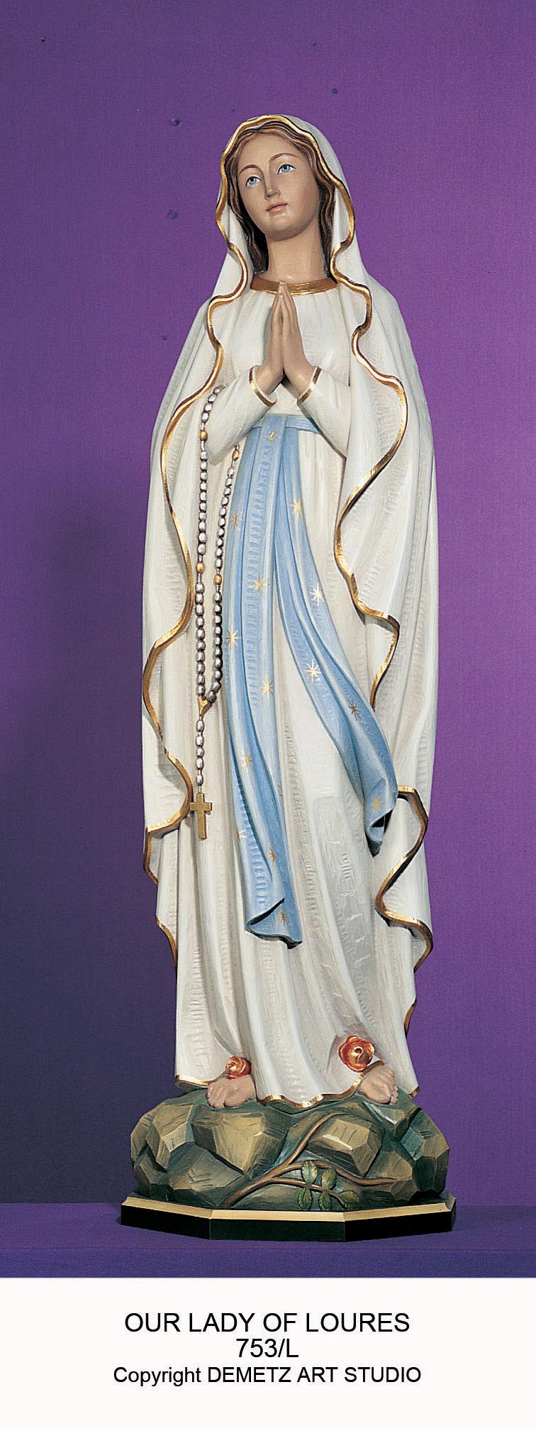Mary Statue (Our Lady of Lourdes) #753/L - McKay Church Goods